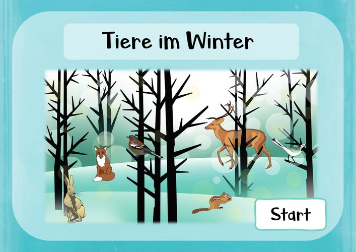 Tiere im Winter - interaktive PDF – Unterrichtsmaterial im Fach