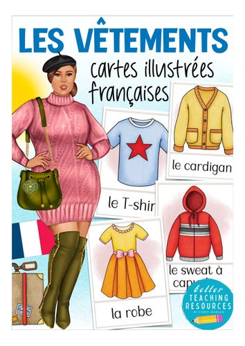 vêtements Francés (la ropa) flash cards - material de la siguiente asignatura Francés