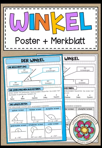WINKEL - Poster + Merkblatt – Unterrichtsmaterial im Fach Mathematik
