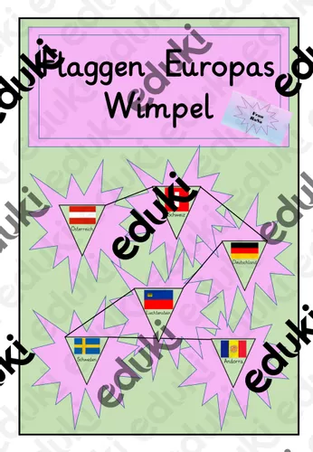 Flaggen Europas: Wimpel – Unterrichtsmaterial im Fach Erdkunde