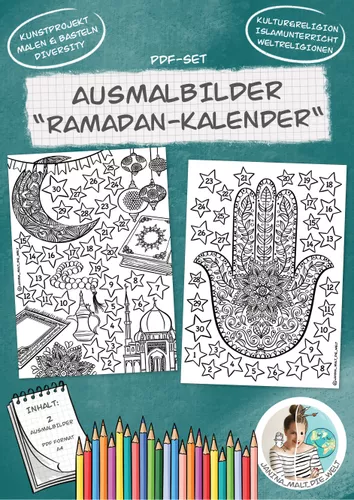 Ausmalbilder Fensterbilder Ramadan Islam Dekoration