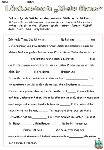 Mompitzige Lückenfüller für den Deutschunterricht – Arbeitsblätter