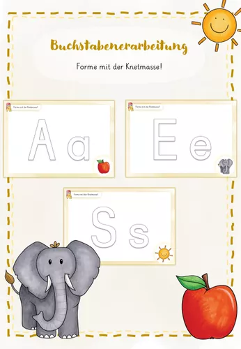ABC-Knetmatten - Buchstaben-Vorlagen – Unterrichtsmaterial in den Fächern  DaZ/DaF & Deutsch