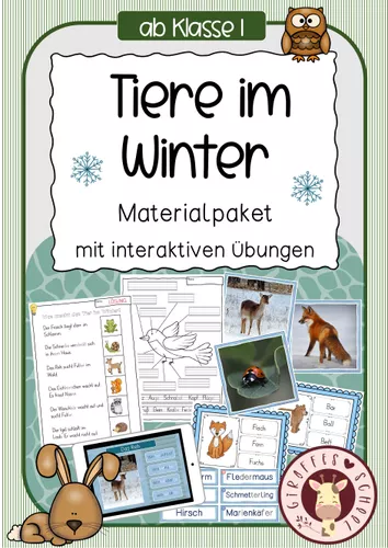 PAKET - Tiere im Winter - Anfangsunterricht – Unterrichtsmaterial in
