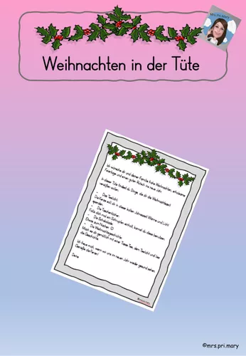 Weihnachten in der Tüte – Unterrichtsmaterial im Fach Deutsch