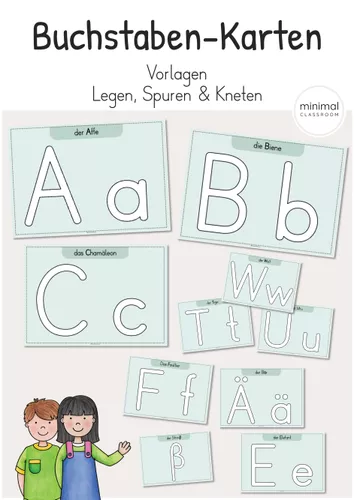 Buchstaben - Kneten, Legen & Spuren - Vorlage ABC Druckschrift –  Unterrichtsmaterial im Fach Deutsch