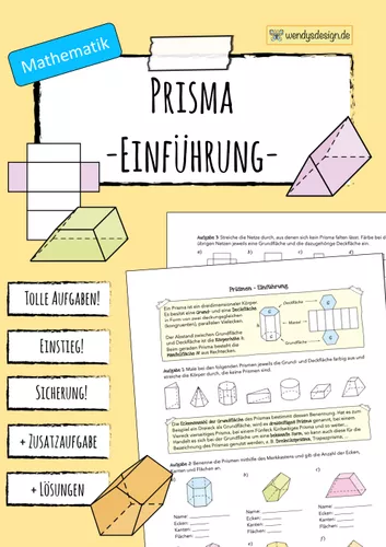 Prisma / Prismen - Einführung – Unterrichtsmaterial im Fach Mathematik