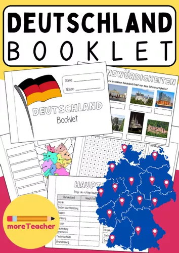 Nachbarländer Deutschlands mit Hauptstadt und Flagge – Unterrichtsmaterial  im Fach Sachunterricht