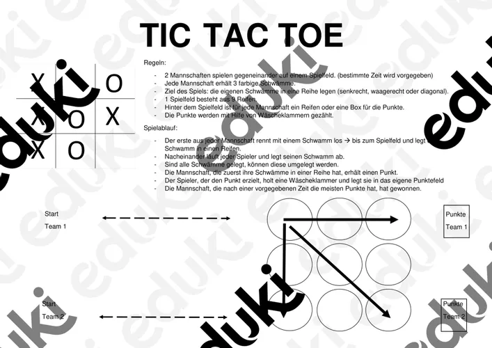Tic-Tac-Toe als Wettrennen - Coole und sportliche Modifizierung