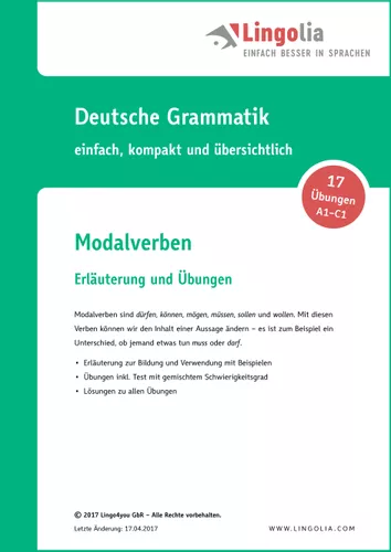 Modalverben – Unterrichtsmaterial im Fach Deutsch