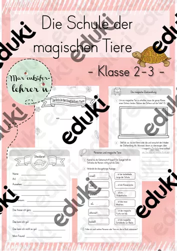 Materialpaket „Die Schule der magischen Tiere“ – Unterrichtsmaterial im  Fach Deutsch