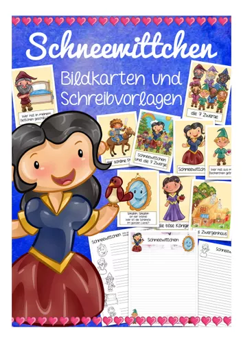 FREEBIE Schneewittchen Ausmalblätter Deutsch / DAZ / Allemand kostenlos -  Ressource pédagogique pour ton cours de