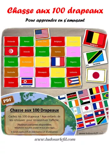 Un jeu pour apprendre à identifier quelques drapeaux du monde