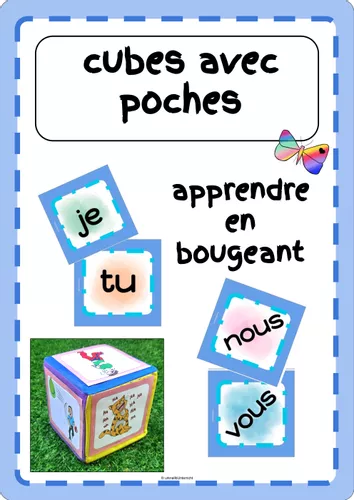 FLE - Cartes pronoms à utiliser dans un cube à poche - Ressource  pédagogique pour ton cours de Français