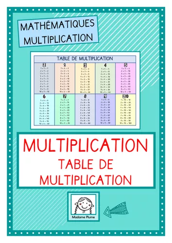 Tables de multiplication de 1 à 10 à imprimer