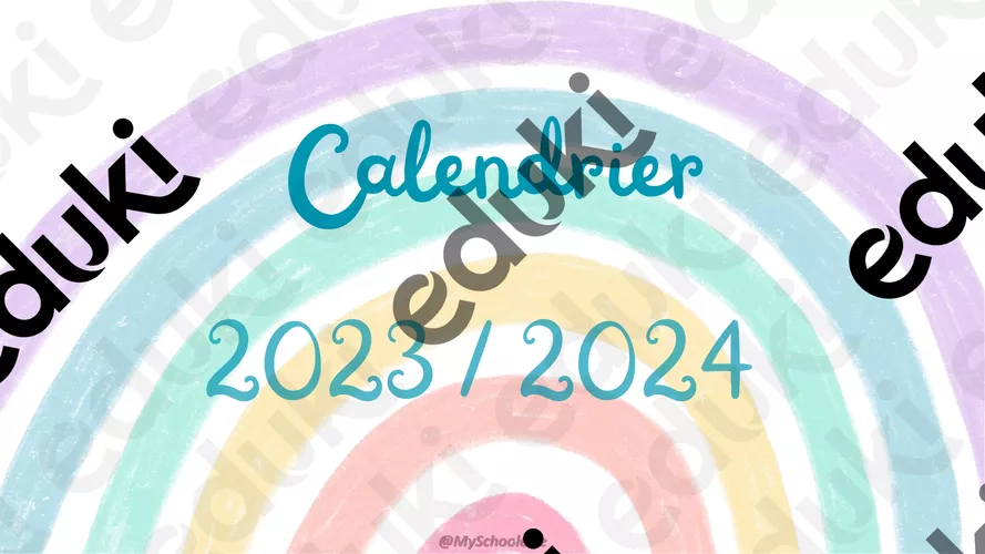 Calendriers maternelle 2023 – 2024 – Maîtresse Lunicole