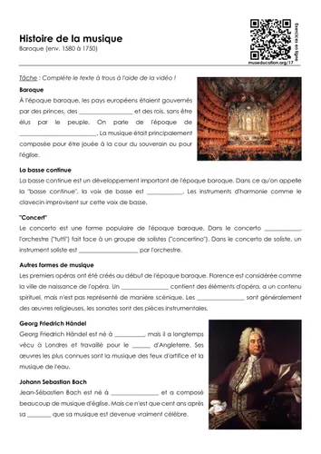 Kit de matériel d'histoire de la musique - Ressource pédagogique pour ton  cours de Enseignements artistiques