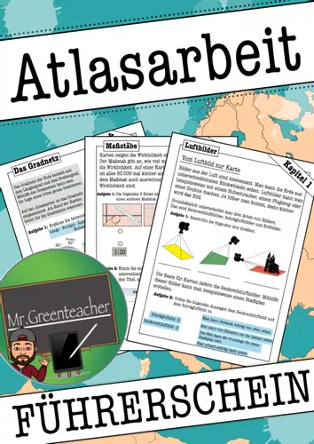 Atlasführerschein - Einführung in die Arbeit mit Atlas und Karte –  Unterrichtsmaterial im Fach Erdkunde