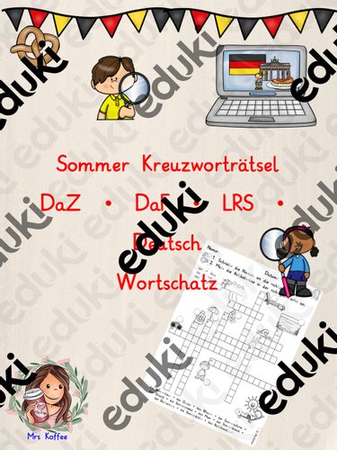 Sommerferien LRS Deutsch DaZ Kreuzwortr tsel Unterrichtsmaterial In Sommerferien LRS Deutsch DaZ Kreuzwortr tsel Unterrichtsmaterial In