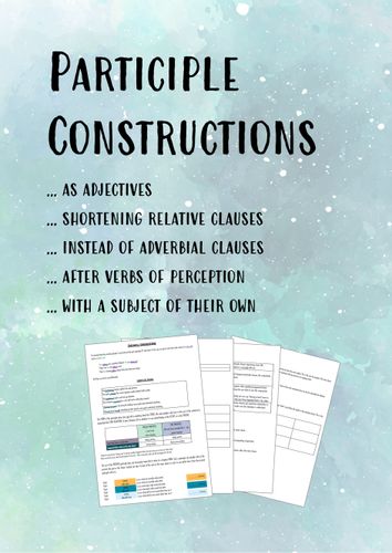 Participle Constructions (Rules) – Unterrichtsmaterial im Fach Englisch