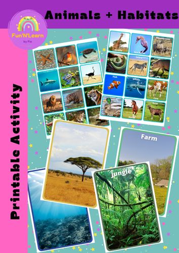 Animal Habitat Sorting Activity with Real Pictures - material de la  siguiente asignatura English / Inglés