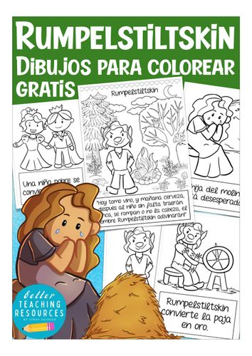Rumpelstiltskin - dibujos para colorear Español para la primaria FREEBIE /  gratis! - material didáctico de las asignaturas Educación Artística / Artes  & Lengua y literatura