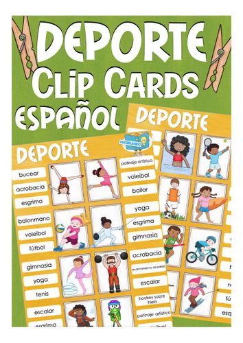 Por favor trabajo duro Converger Clip Cards deporte Español / E.L.E - material de la siguiente asignatura  Español para extranjeros