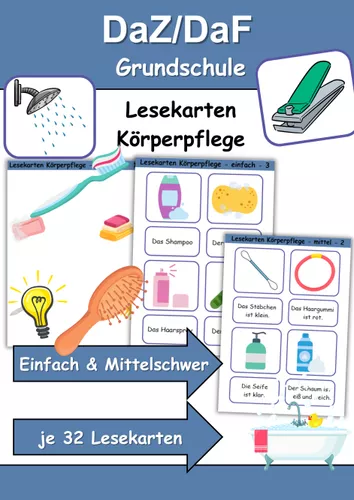 Materialpaket Lesekarten Bildkarten K rperpflege Hygiene Einfach Und materialpaket-lesekarten-bildkarten-k-rperpflege-hygiene-einfach-und