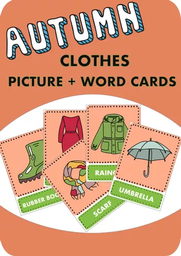 Learn English autumn clothes with flashcards Aprende ropa de