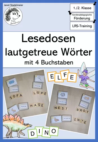 Lesedosen - lautgetreue Schachtelwrter mit 4 Buchstaben Unterrichtsmaterial im Fach Deutsch Lesedosen - lautgetreue Schachtelwrter mit 4 Buchstaben Unterrichtsmaterial im Fach Deutsch