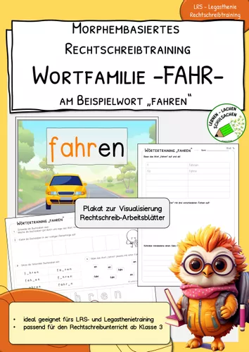 Wortbaustein FAHR FAHRen Worttraining Unterrichtsmaterial Im Fach wortbaustein-fahr-fahren-worttraining-unterrichtsmaterial-im-fach