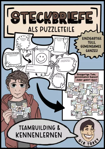 Steckbrief Zur Teambildung Puzzle Puzzleteile Ergeben Ein steckbrief-zur-teambildung-puzzle-puzzleteile-ergeben-ein