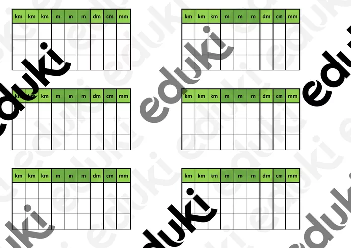 Tabelle Längenmaße km-m-dm-cm-mm – Unterrichtsmaterial im Fach
