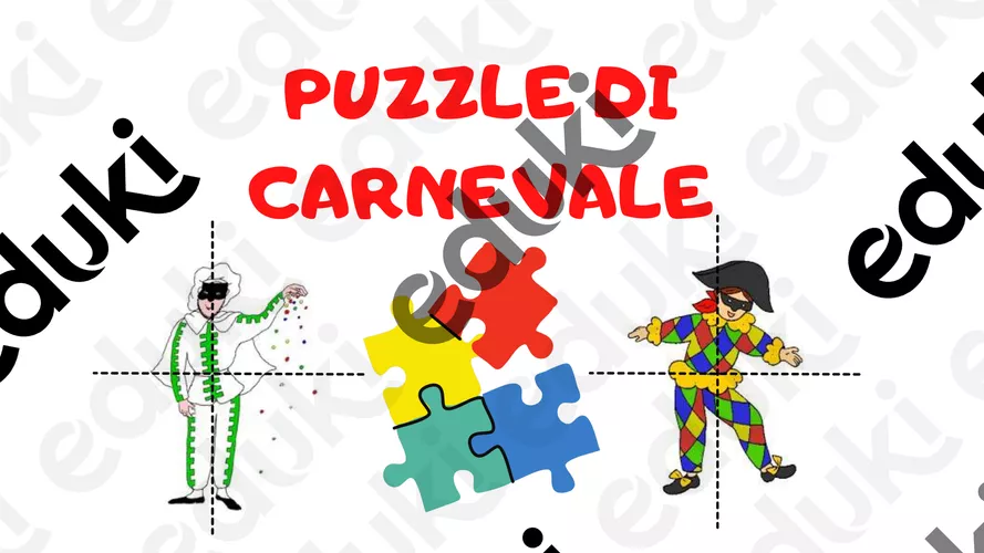 10 Puzzle di Carnevale da Stampare e Ritagliare! Materiale