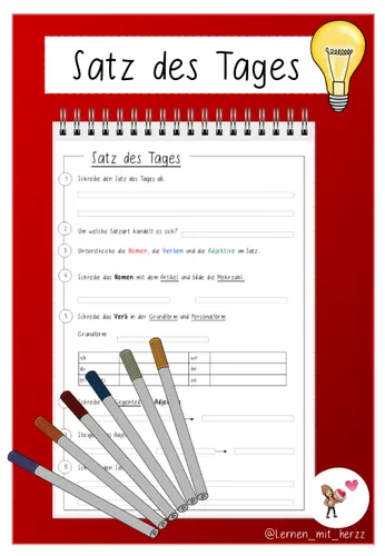 Satz Des Tages Unterrichtsmaterial Im Fach Deutsch Satz Des Tages Unterrichtsmaterial Im Fach Deutsch