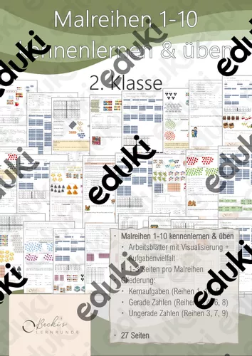 Malreihen 1 10 Kennenlernen ben Unterrichtsmaterial Im Fach Mathematik malreihen-1-10-kennenlernen-ben-unterrichtsmaterial-im-fach-mathematik