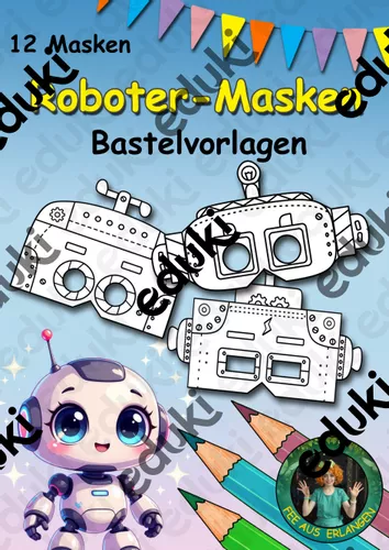 Roboter Masken Basteln 12 Verschiedene Vorlagen Unterrichtsmaterial roboter-masken-basteln-12-verschiedene-vorlagen-unterrichtsmaterial