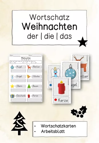 Wortschatz Weihnachten Artikel der die das – Unterrichtsmaterial in den Fächern Deutsch & DaZ/DaF
