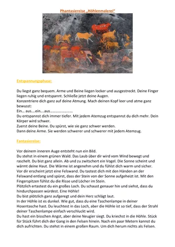 fantasiereise hoehlenmalerei steinzeit Höhlenmalerei Unterrichtsmaterial
Fantasiereise Höhlenmalerei Steinzeit – Unterrichtsmaterial in den