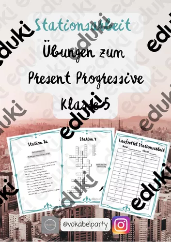 Stationsarbeit Present Progressive Freiarbeit Klasse 5 Stationsarbeit Present Progressive Freiarbeit Klasse 5