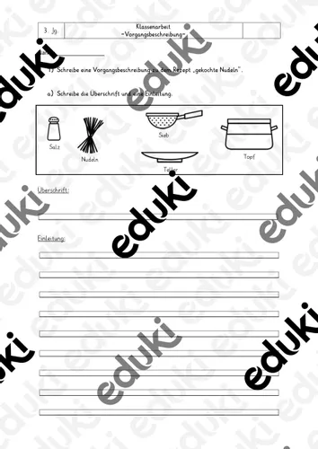 klassenarbeit vorgangsbeschreibung Vorgangsbeschreibung Unterrichtsmaterial
Klassenarbeit Vorgangsbeschreibung – Unterrichtsmaterial im Fach Deutsch