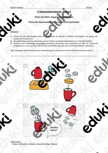 klassenarbeit vorgangsbeschreibung 2 Vorgangsbeschreibung Unterrichtsmaterial
Klassenarbeit Vorgangsbeschreibung – Unterrichtsmaterial im Fach Deutsch