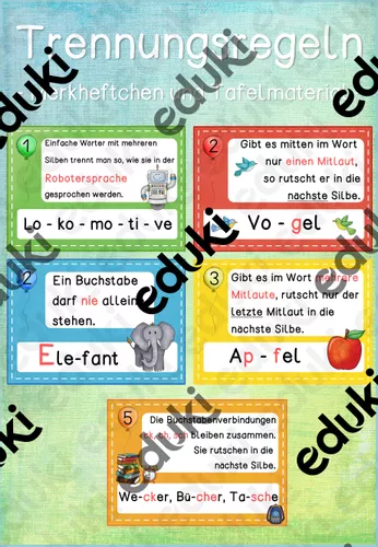trennungsregeln tafelmaterial eduki Eduki Unterrichtsmaterial
Trennungsregeln Tafelmaterial Eduki – Unterrichtsmaterial im Fach Deutsch