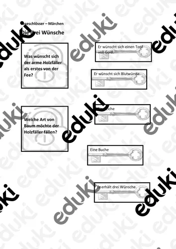 leseschlosser drei wunsche eduki Eduki Unterrichtsmaterial
Leseschlösser Drei Wünsche eduki – Unterrichtsmaterial im Fach Deutsch