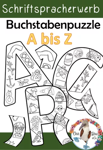 Buchstaben Puzzle - Anlaute A-Z für die 1.Klasse Deutsch –  Unterrichtsmaterial im Fach Deutsch