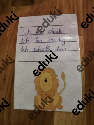 Vorlage Mutmachkarten (thematisch passend zum Buch "Der Löwe in dir") – Unterrichtsmaterial in