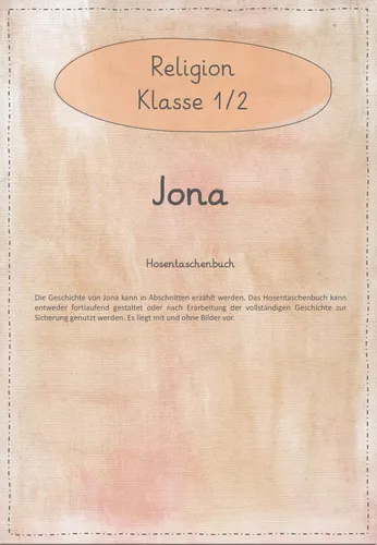 Jona Hosentaschenbuch Unterrichtsmaterial Im Fach Religion jona-hosentaschenbuch-unterrichtsmaterial-im-fach-religion