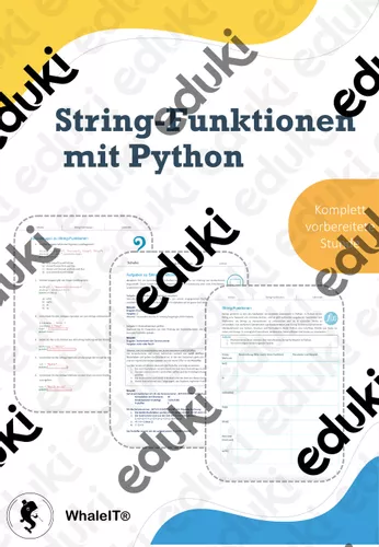 String-Funktionen mit Python - Komplett vorbereitete Stunde ...