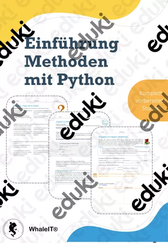 Einführung Methoden mit Python - Komplett vorbereitete Stunde ...