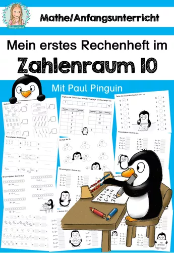 Mini Heft Rechnen Im ZR 10 Klassentier Pinguin Unterrichtsmaterial mini-heft-rechnen-im-zr-10-klassentier-pinguin-unterrichtsmaterial